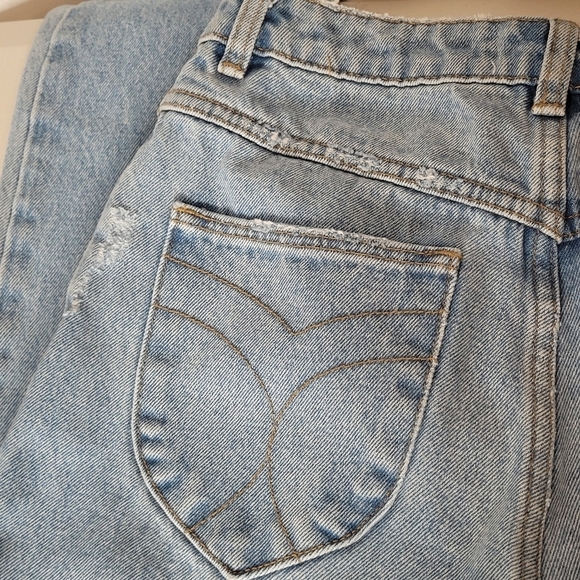 Rolla's High Rise Slim Dusters Distressed Mid-Weight Denim Ankle Jean - Size 25 - Picture 9 of 16